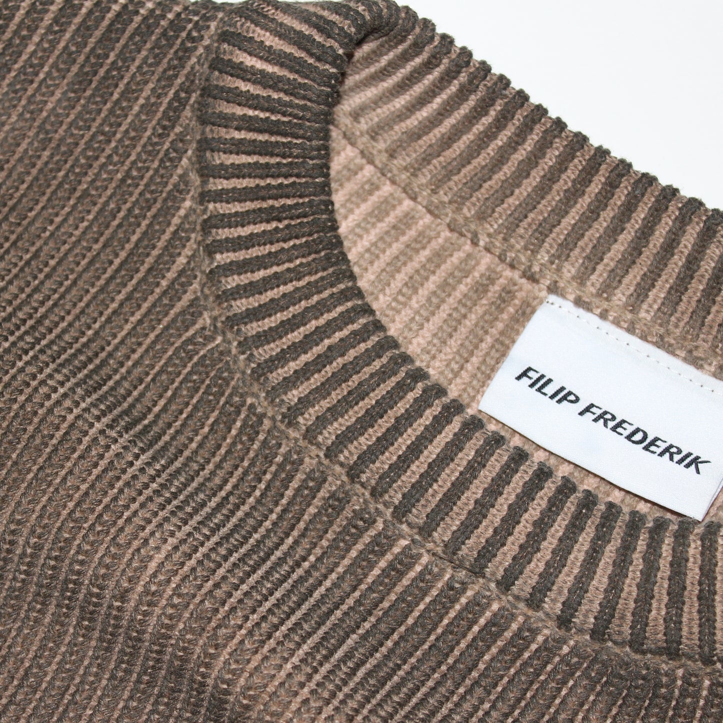 brown "ff" knit