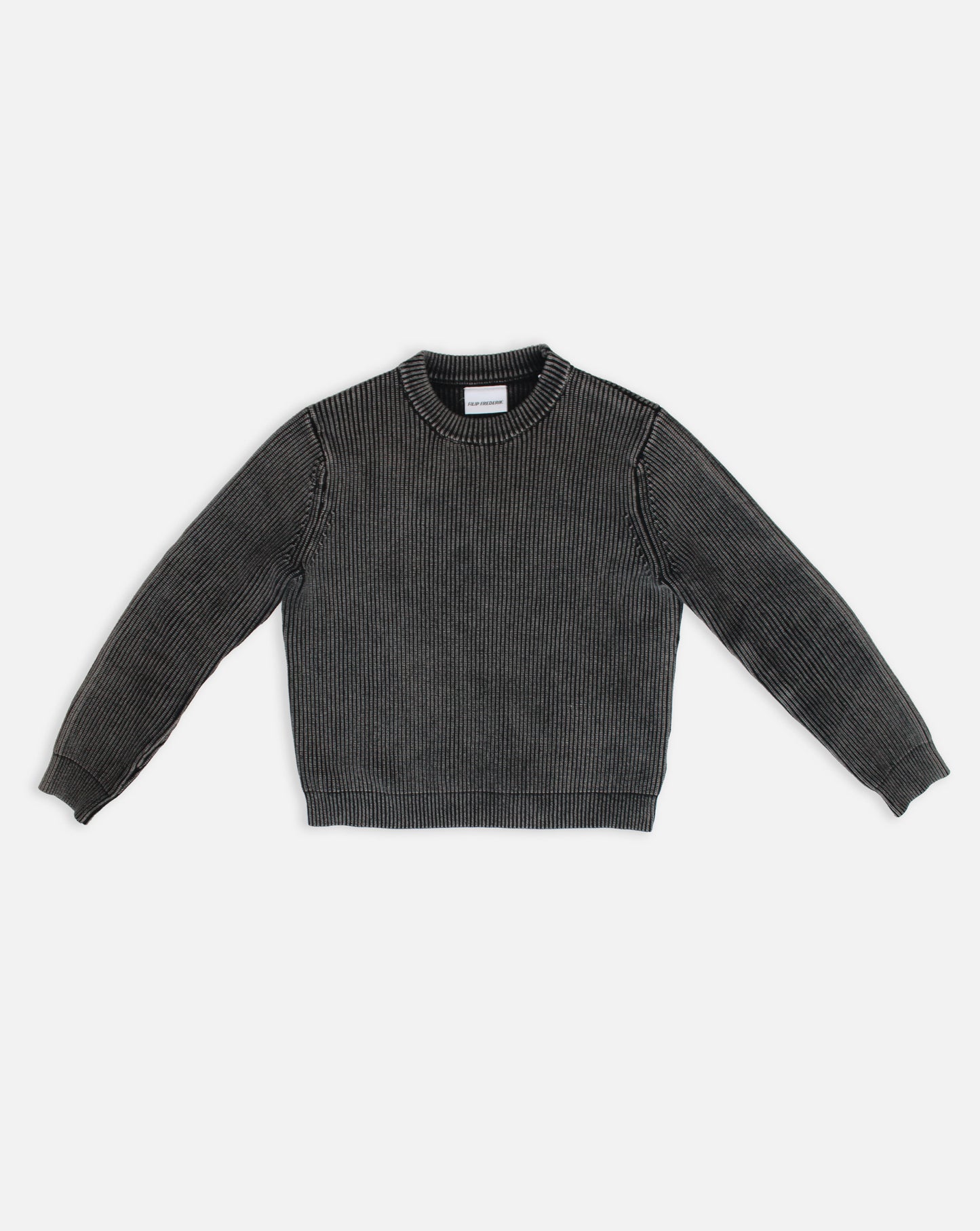 washed black knit