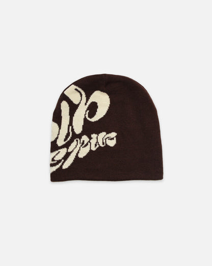 brown "ff" beanie