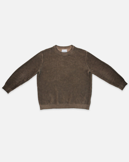 brown "ff" knit